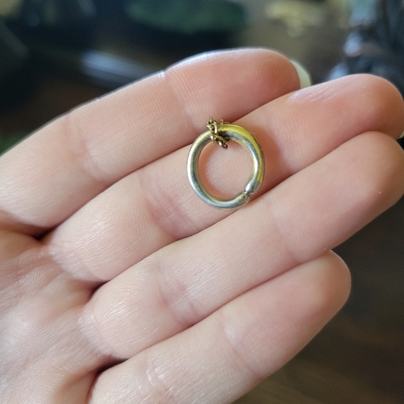 Madewell Necklace Organic Open Circle TARNISHED FADED - Picture 4 of 5